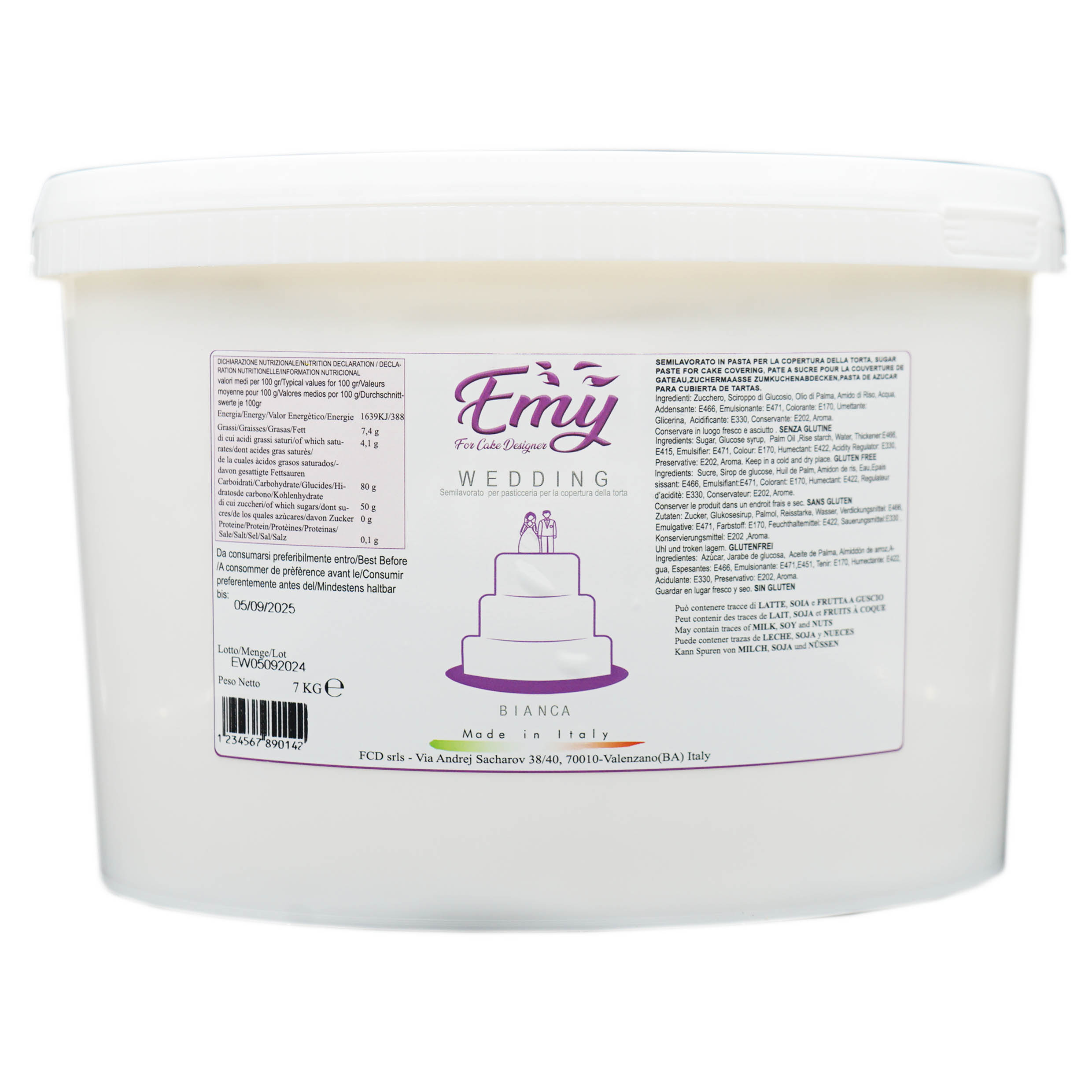  Foto: Pasta di zucchero EMY WEDDING 7 kg Stabile fino a 25° C